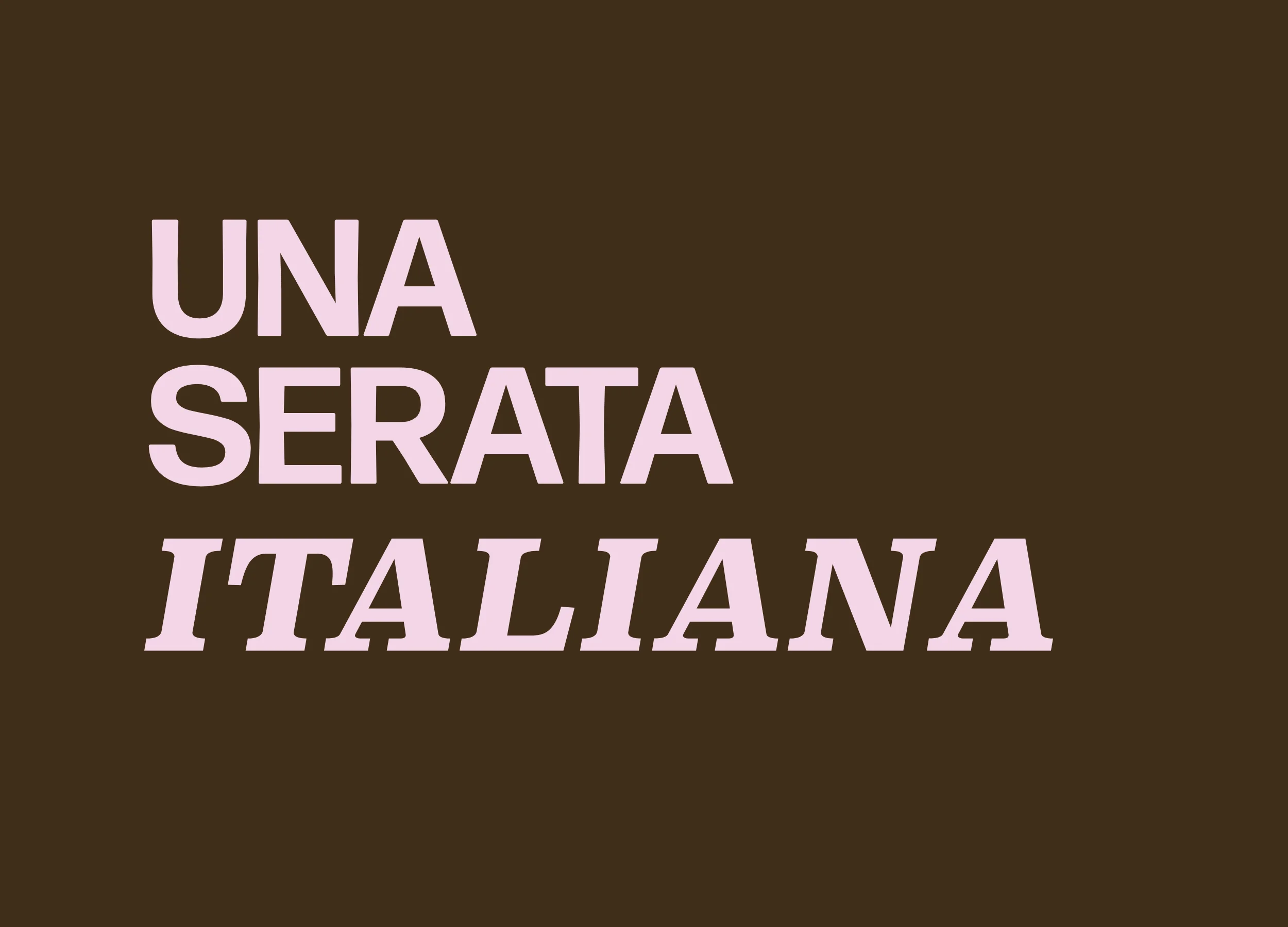 Una Serata Italiana – Diner & Film avond
